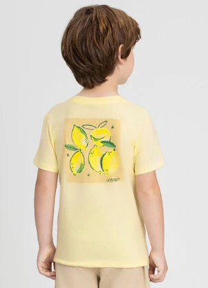 Camiseta com Estampa de Limão Up Baby Amarelo - UP BABY