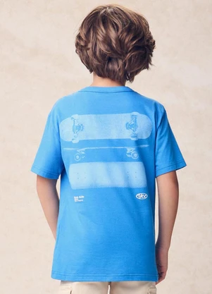 Youccie - Camiseta com Estampa de Skate Azul - YOUCCIE