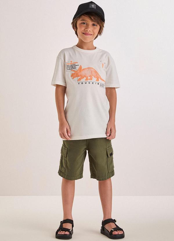Youccie - Camiseta com Estampa de Triceratops Off White 3
