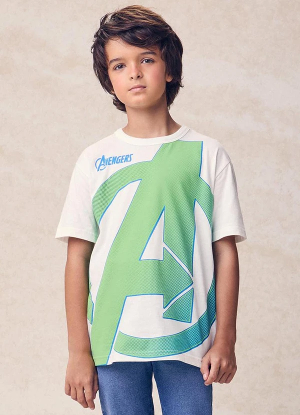 Youccie - Camiseta com Estampa do Avengers Branco