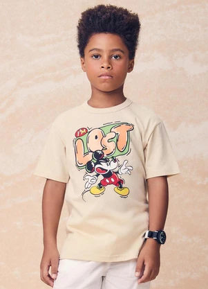 Youccie - Camiseta com Estampa do Mickey Bege - YOUCCIE