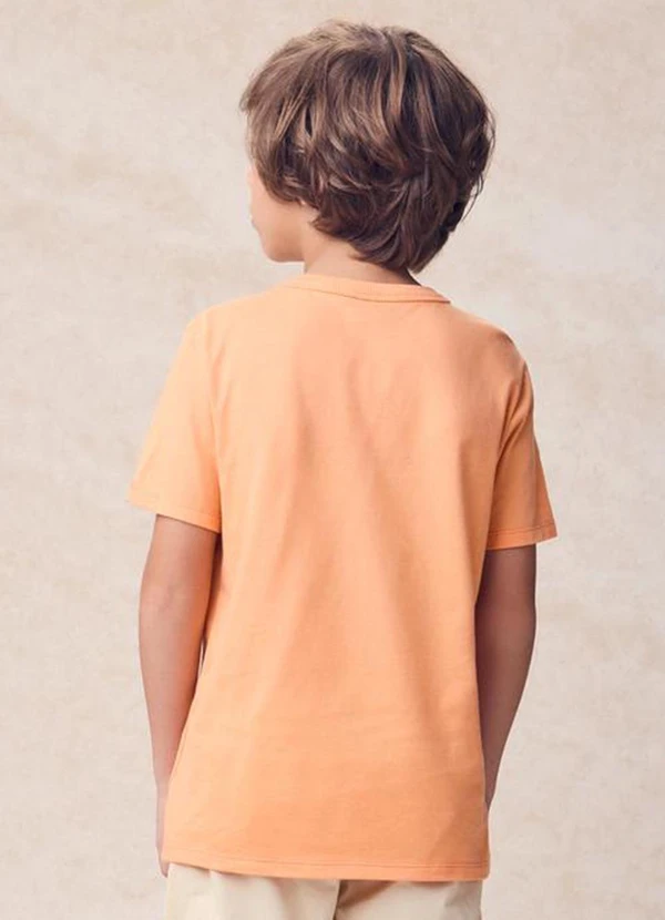 Youccie - Camiseta com Estampa em Lettering Laranja 2