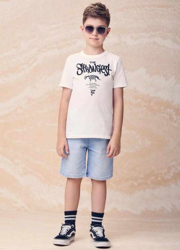 Youccie - Camiseta com Estampa Jurassic Branco 3