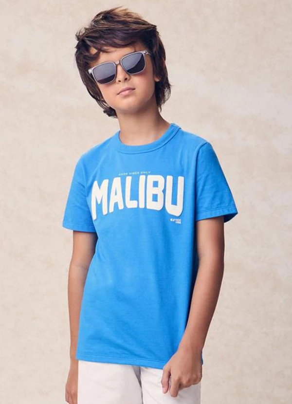 Youccie - Camiseta com Estampa Malibu Azul