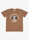 Rovi Kids - Camiseta com Estampa Meia Malha Infantil Marrom - variação: Marrom