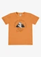 Rovi Kids - Camiseta com Estampa Meia Malha Infantil Azul - variação: Marrom