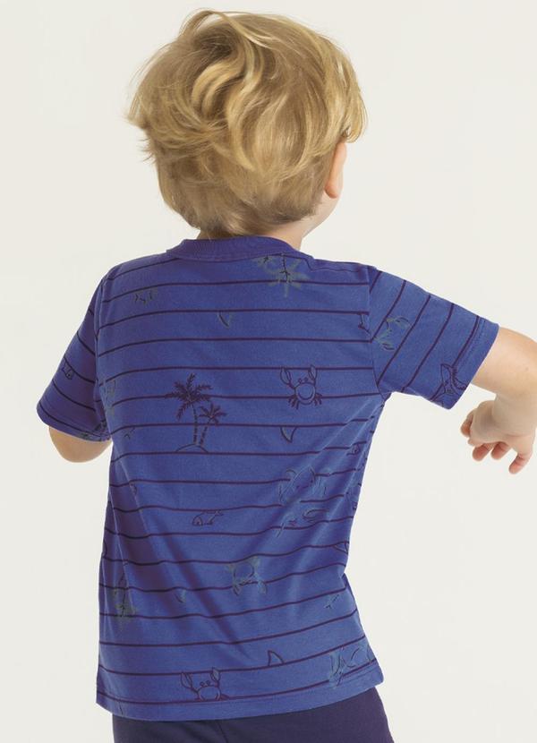Cativa Kids - Camiseta com Estampa Rotativa Azul 2