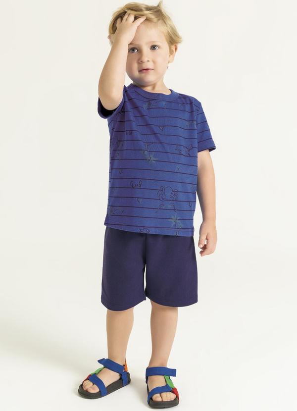 Cativa Kids - Camiseta com Estampa Rotativa Azul 3