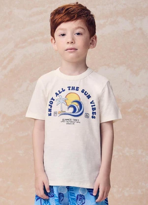 Youccie - Camiseta com Estampa Summer Times Branco - YOUCCIE