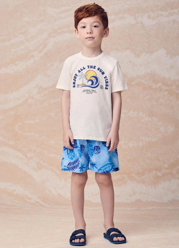 Youccie - Camiseta com Estampa Summer Times Branco 3