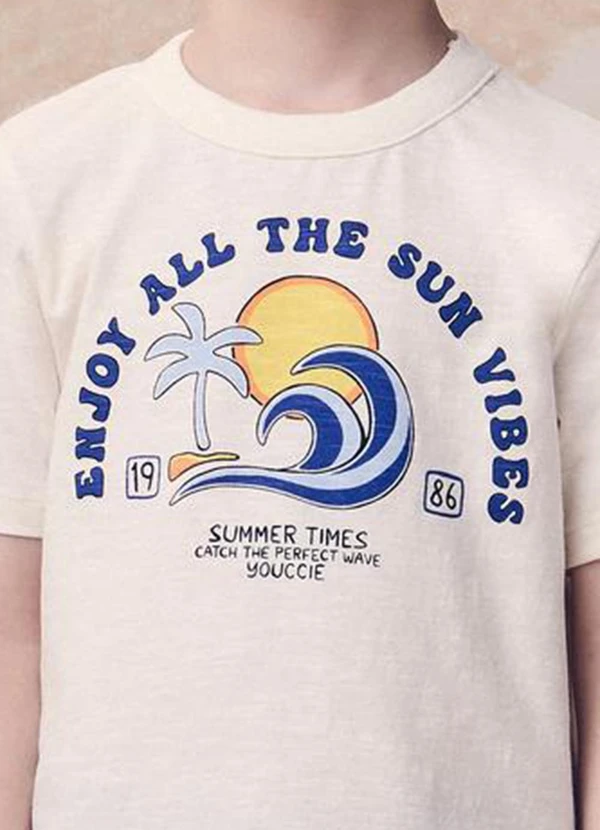 Youccie - Camiseta com Estampa Summer Times Branco 4
