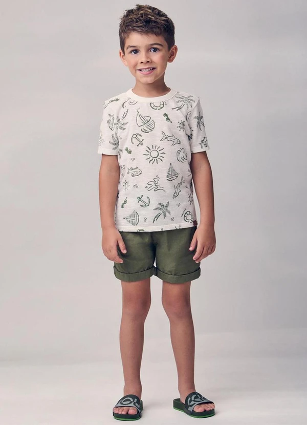 Youccie - Camiseta com Estampa Tropical Branco 3