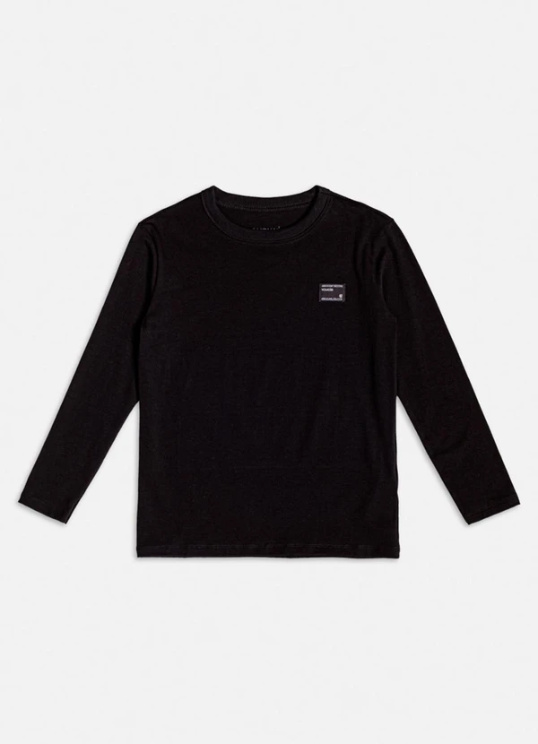 Youccie - Camiseta com Etiqueta Decorativa Preto 1