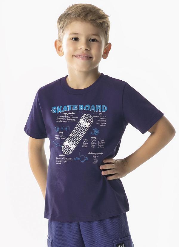 Cativa Kids - Camiseta com Fóil Holográfico Azul