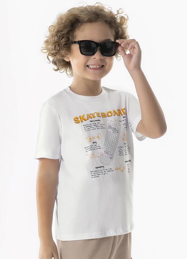 Cativa Kids - Camiseta com Fóil Holográfico Branco