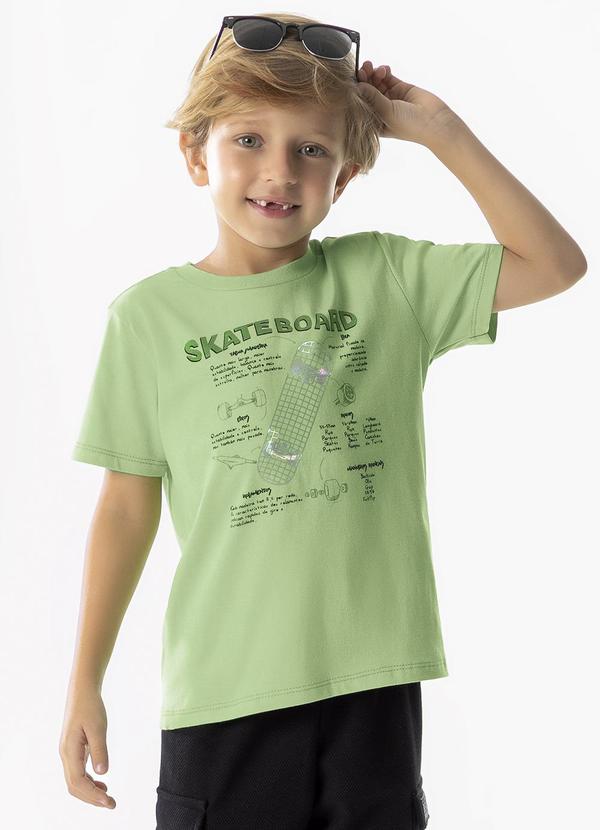 Cativa Kids - Camiseta com Fóil Holográfico Verde