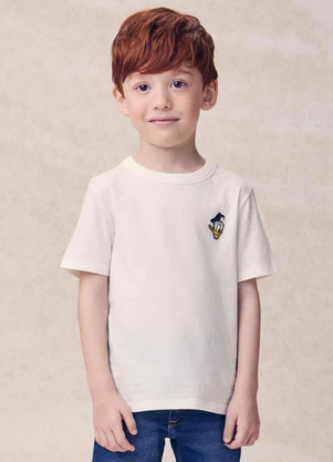 Youccie - Camiseta com Patch do Donald Duck Branco - YOUCCIE