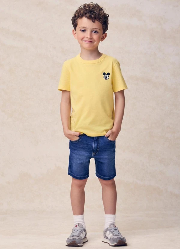 Youccie - Camiseta com Patch do Mickey Mouse Amarelo 3