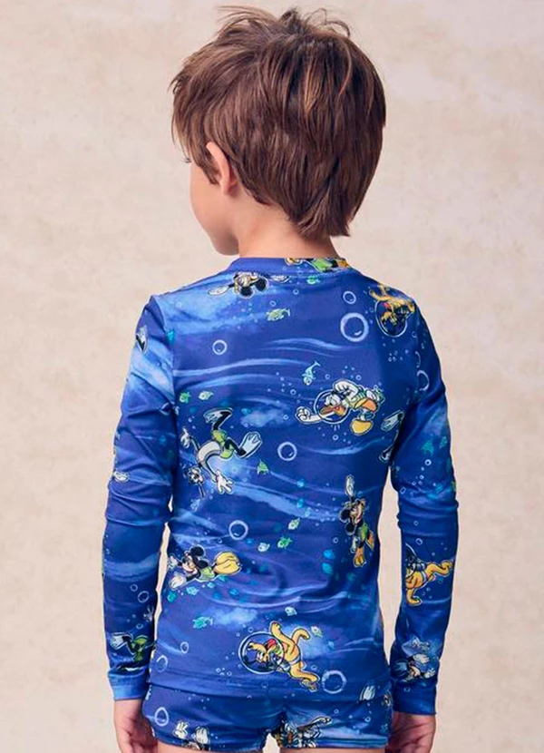 Youccie - Camiseta com Proteção Uv da Disney Azul 2