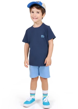 Tink Bink - Camiseta com Silk Marinho - TINK BINK