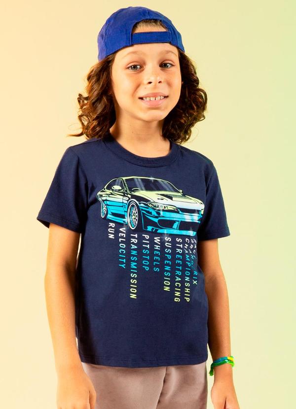Cativa Kids - Camiseta Comfort Estampada Azul