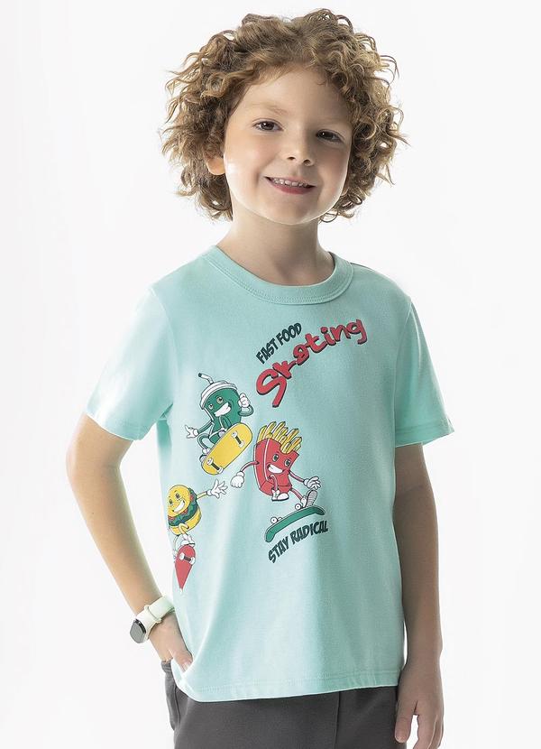 Cativa Kids - Camiseta Comfort Estampada Azul