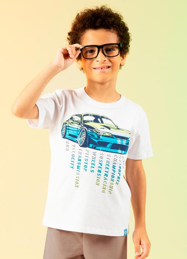 Cativa Kids - Camiseta Comfort Estampada Branco