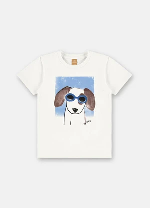 Up Baby - Camiseta Cool Puppy Branco - UP BABY