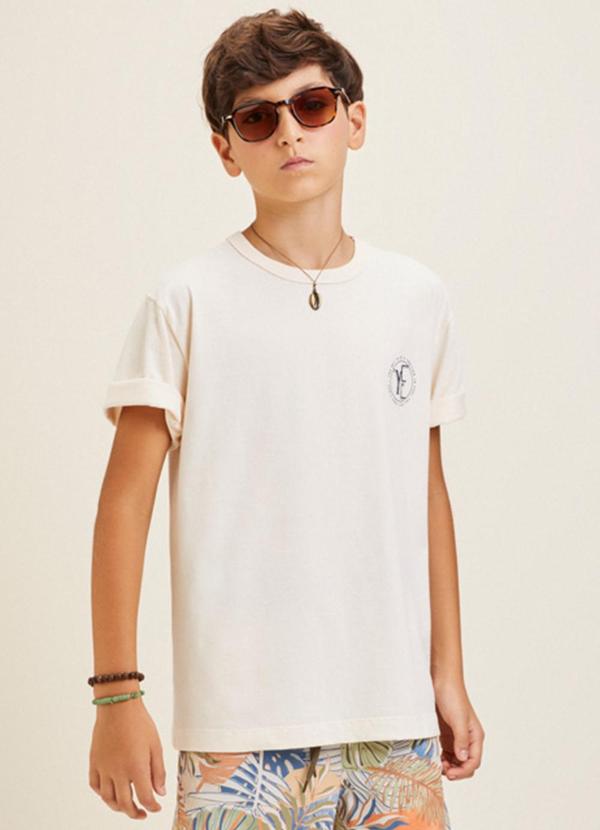 Youccie - Camiseta Creme Floral Creme