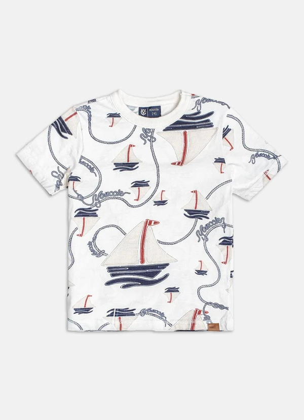 Youccie - Camiseta de Barquinhos Branco 3
