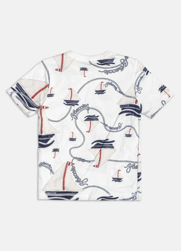 Youccie - Camiseta de Barquinhos Branco 4