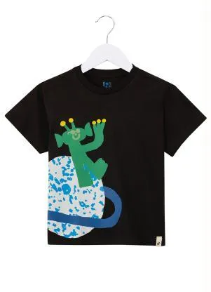 Bento - Camiseta de Malha Estampa de Et Preta - BENTO