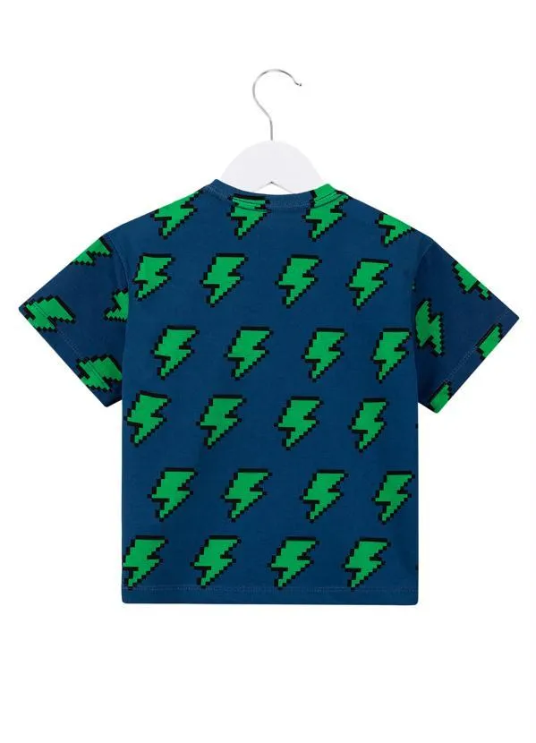 Bento - Camiseta de Malha Game Over Azul 3