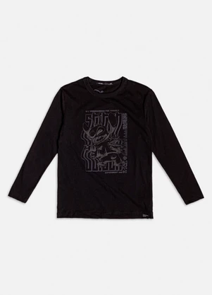 Youccie - Camiseta de Manga Longa do Stitch Preto - YOUCCIE