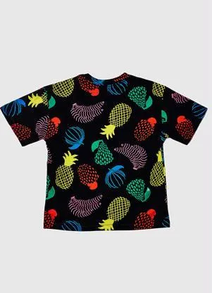 Bento - Camiseta de Menino Malh Popfruit Preto - BENTO