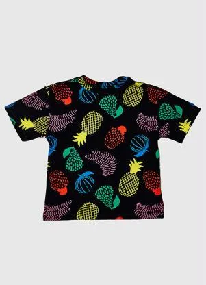Bento - Camiseta de Menino Malh Popfruit Preto - BENTO