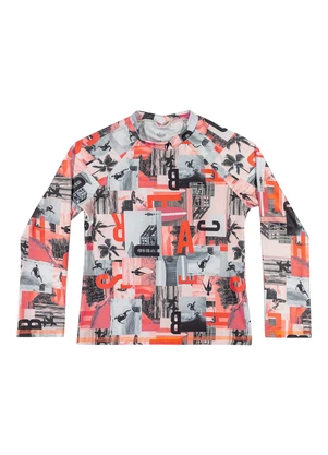 Camiseta de Praia  Estampada Elian (Laranja) - ELIAN