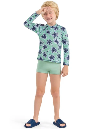 Camiseta de Praia Infantil Estampada Elian (Verde) - ELIAN