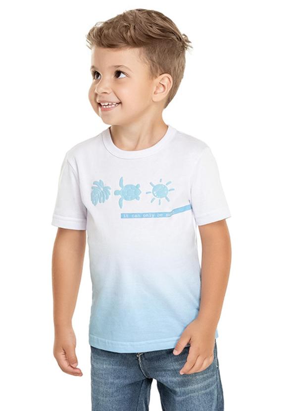 Alenice - Camiseta Dias de Praia e Sol Menino Branco 1