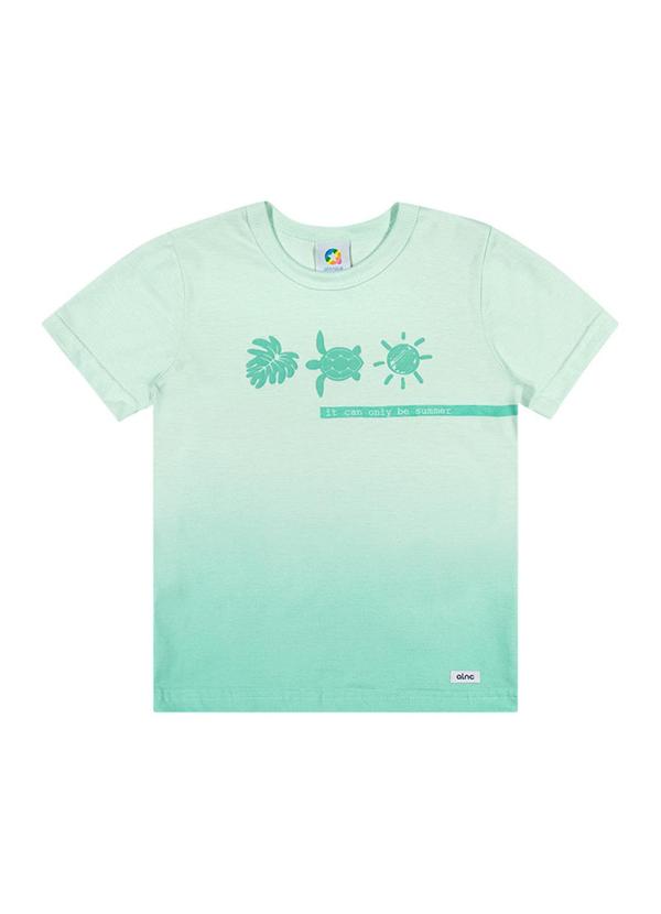 Alenice - Camiseta Dias de Praia e Sol Menino Verde