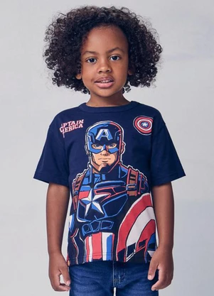 Youccie - Camiseta do Capitão América Marinho - YOUCCIE