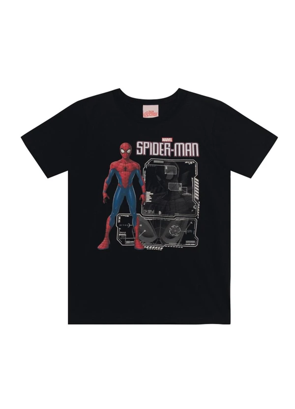 Brandili - Camiseta do Homem-Aranha Metalizado Preto 3