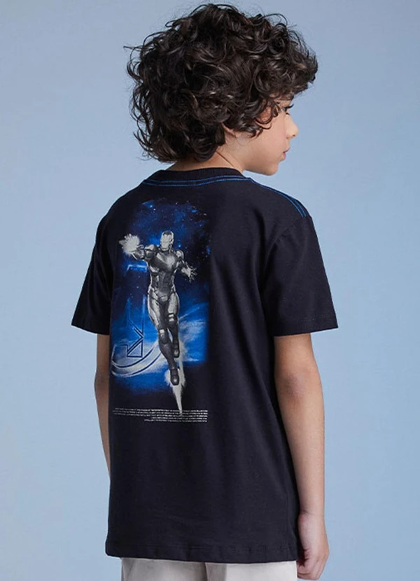 Youccie - Camiseta do Homem de Ferro Preto 2