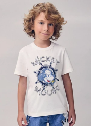 Youccie - Camiseta do Marinheiro Mickey Branco - YOUCCIE