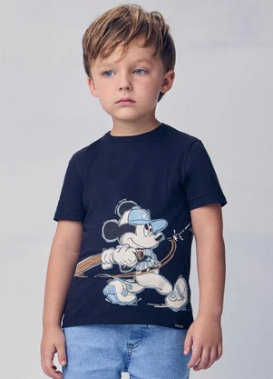 Youccie - Camiseta do Mickey Beisebolista Preto - YOUCCIE