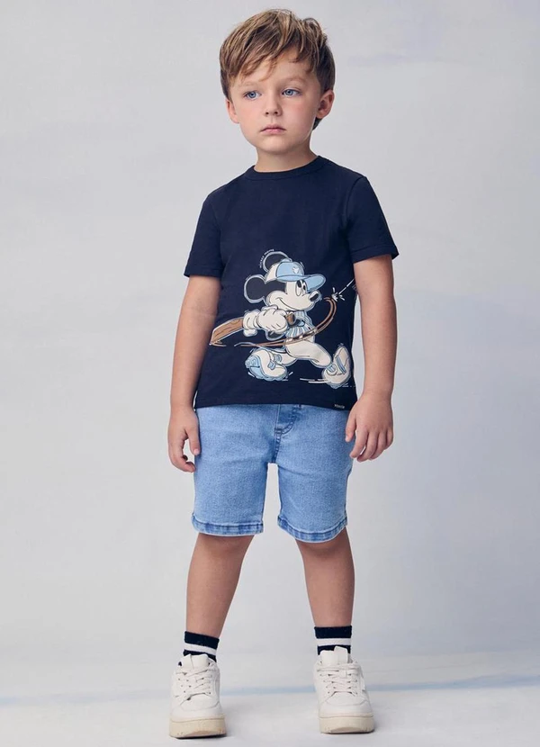 Youccie - Camiseta do Mickey Beisebolista Preto 3