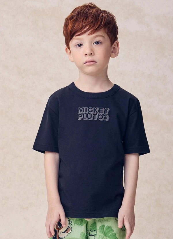 Youccie - Camiseta do Mickey e Pluto Preto