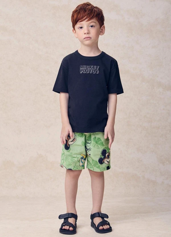 Youccie - Camiseta do Mickey e Pluto Preto 3