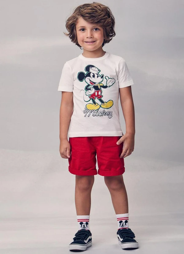 Youccie - Camiseta do Mickey Marinheiro Branco 3