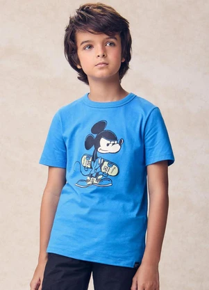Youccie - Camiseta do Mickey Skatista Azul - YOUCCIE